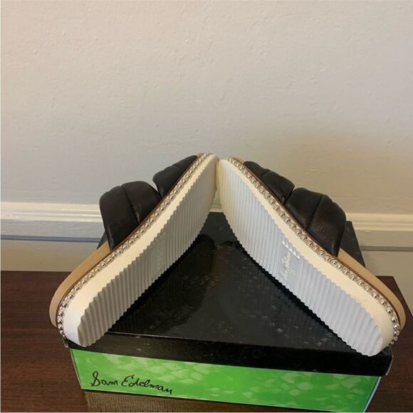 - Sam Edelman alyce knotted strap studded slide Leather sandal size 5 NWT - Picture 4 of 12